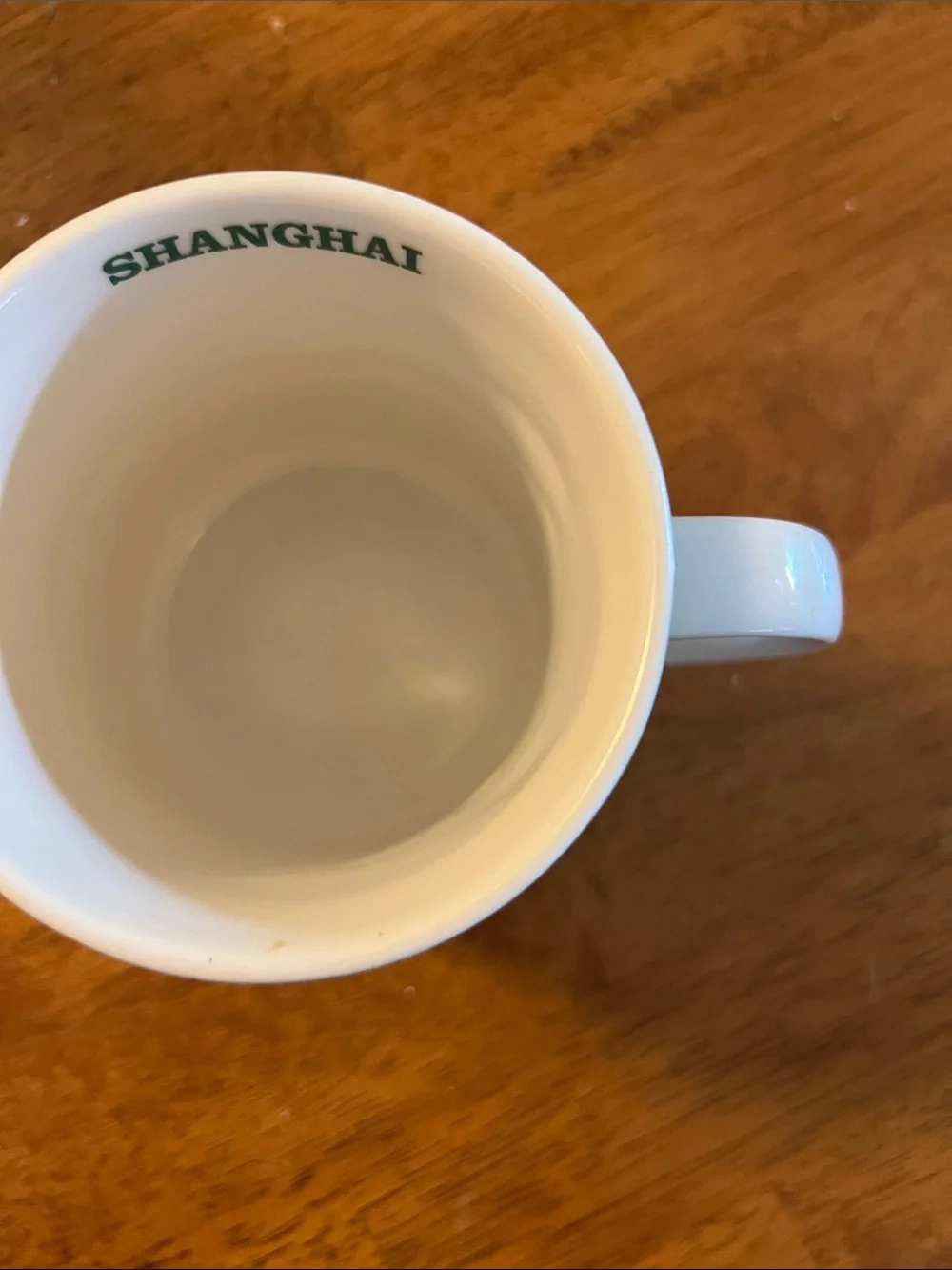 Shanghai China Starbucks relief collectors mug 2015, green